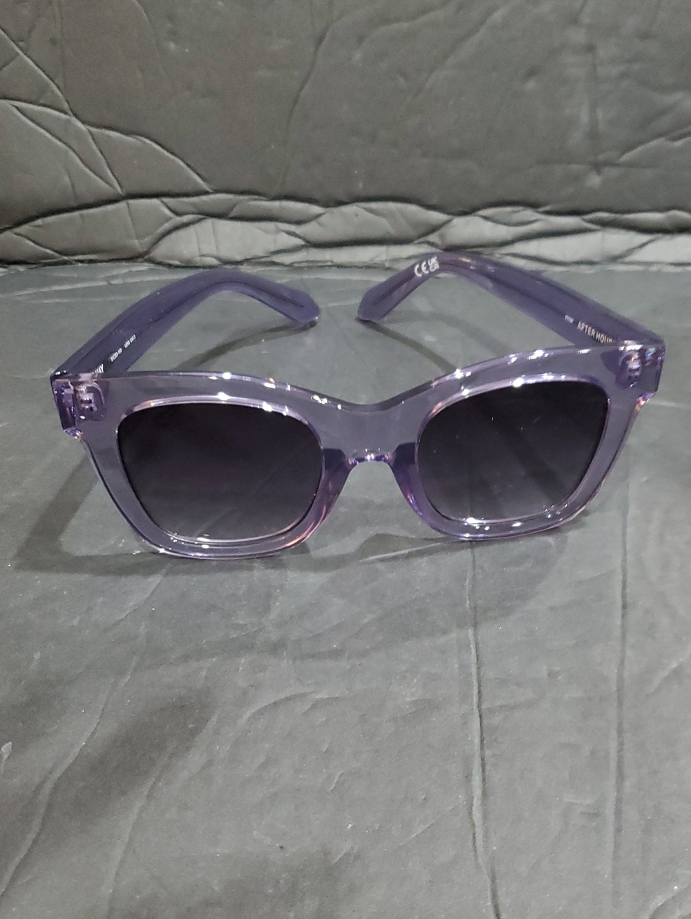 Quay after hours purple acetate frame square sunglasses brand new